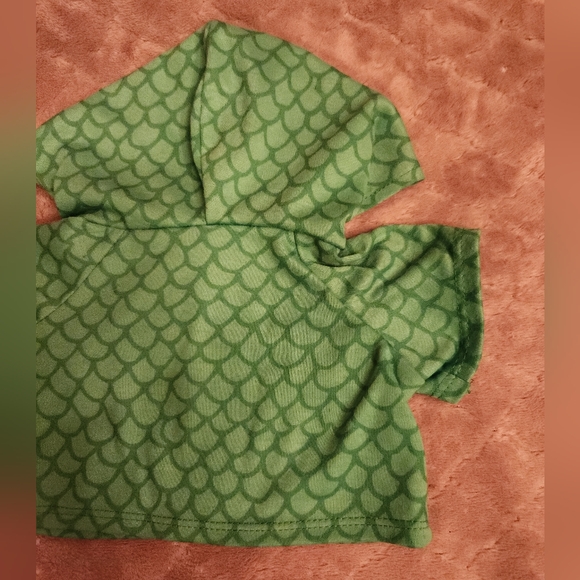 Build-A-Bear Workshop BABW Camo Green Dinosaur Hoodie Scaly *ADDED EAR HOLES* - Picture 10 of 15